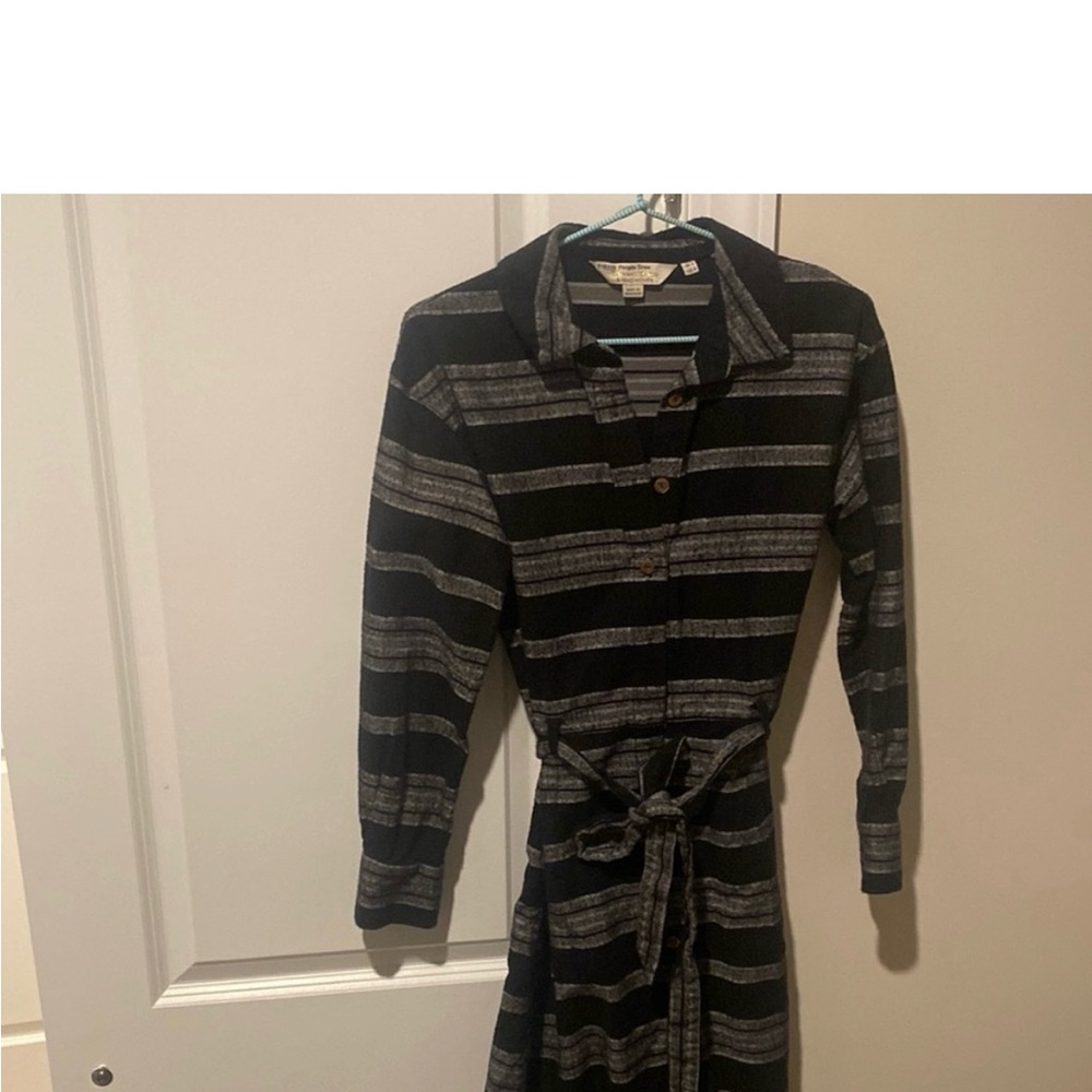 Striped Black and Gray Dress
